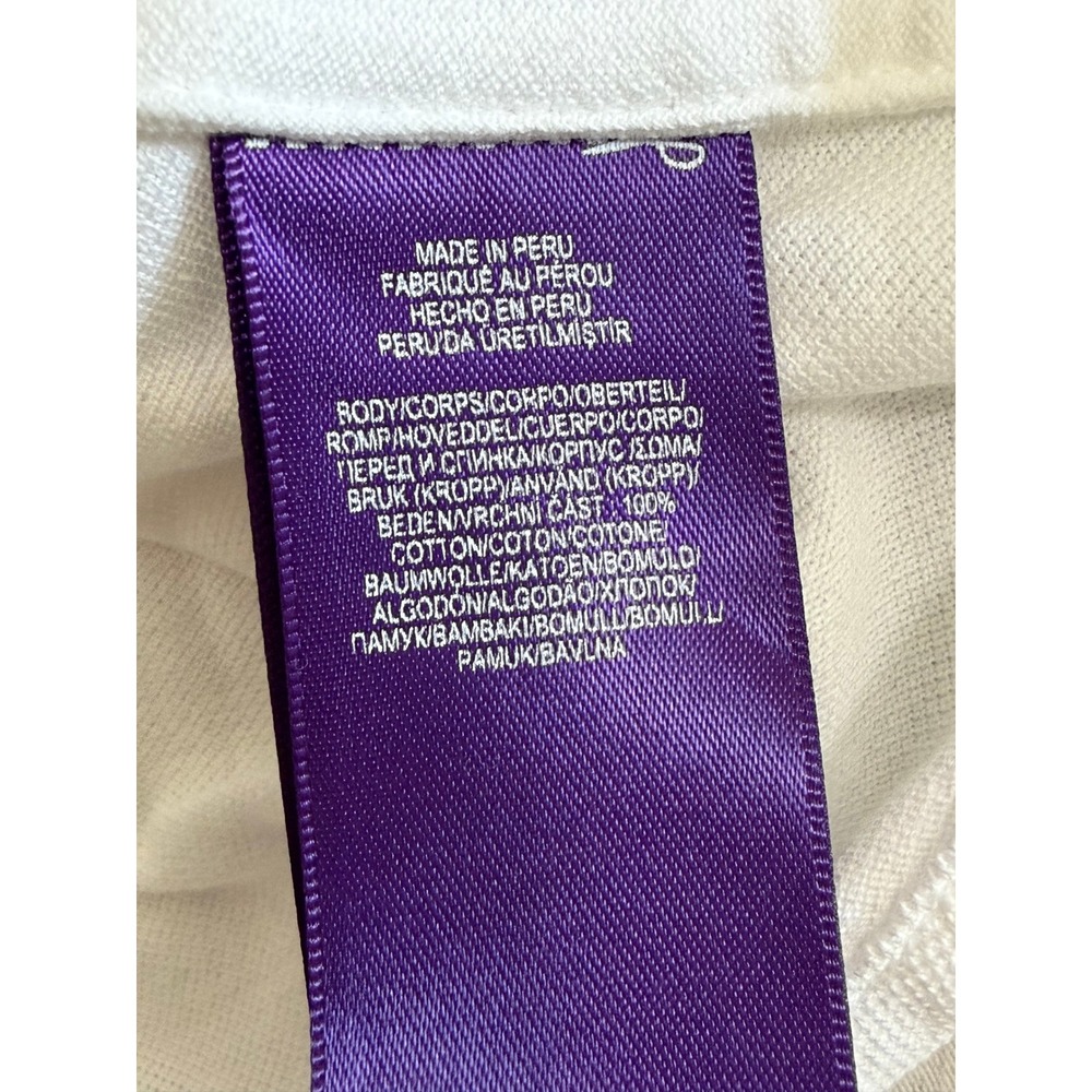 Ralph Lauren Purple Label Polo Button Down Mens XL White Pique Long Sleeve - Picture 4 of 12